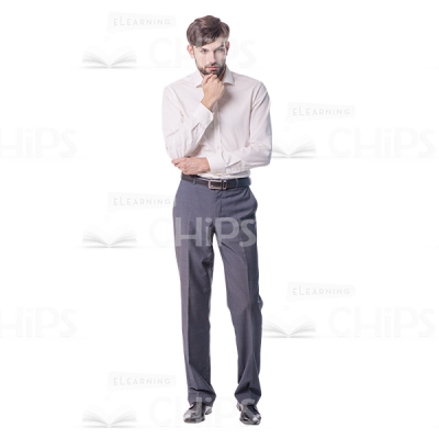 Man With Hand On Chin Cutout-0
