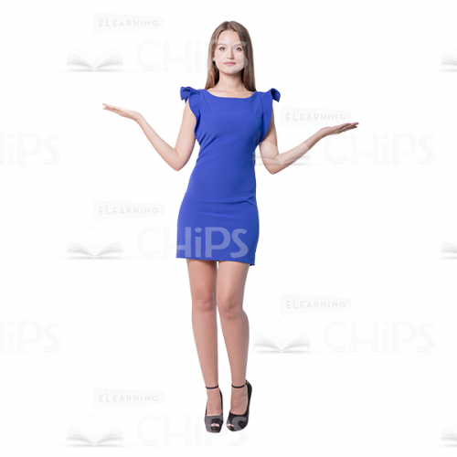 Cutout Young Girl Spreads Her Arms-0