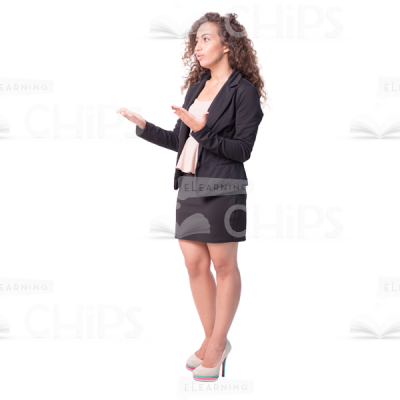 Cutout image of a talking businesslady-0