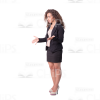 Arguing cutout character looking aside-0