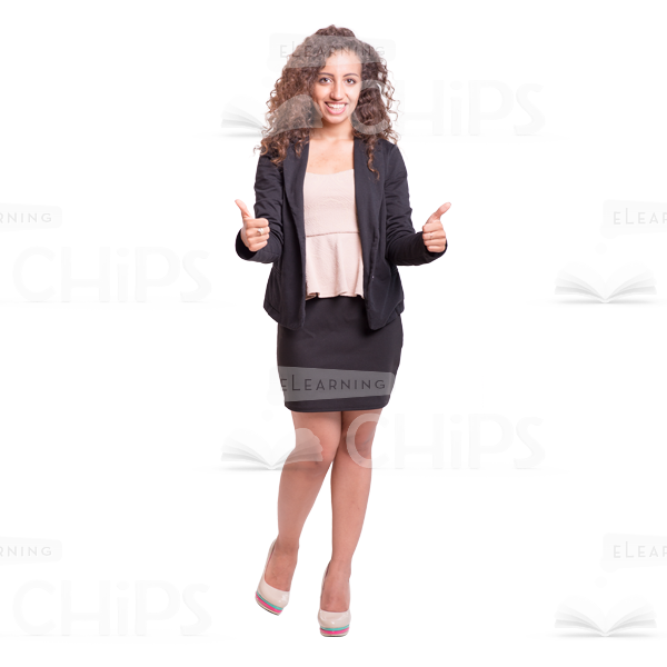 Young confident business lady approving something cutout-0 Young confident business lady approving something cutout-0