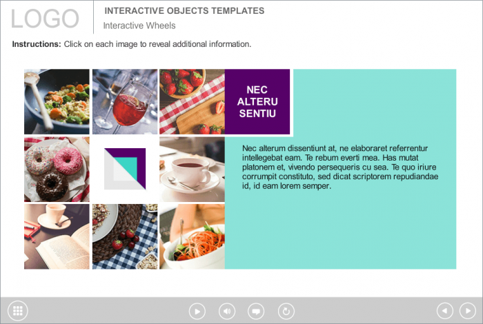 Food Collage — Articulate Storyline Template