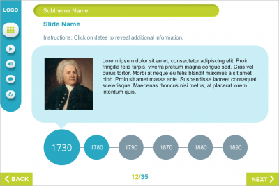 Timeline with Round Buttons — Download Storyline Template