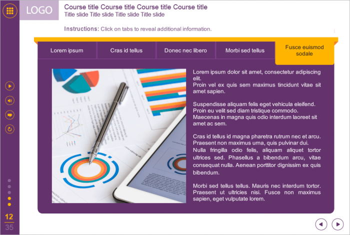 Purple Text Background — Articulate Storyline Templates for eLearning Courses