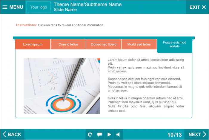 White Background — Tabbed eLearning Templates for Storyline
