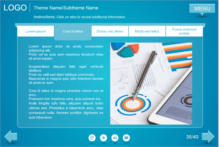 Blue Active Tab — Storyline Templates for eLearning