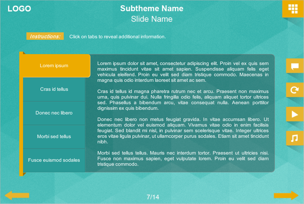 Vertical Turquoise Tabs — Storyline Template-0
