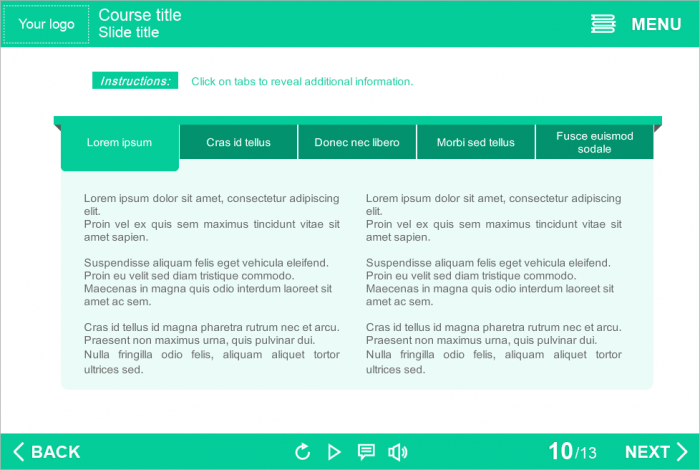 Shamrock Horizontal Tabs — Storyline Template-0