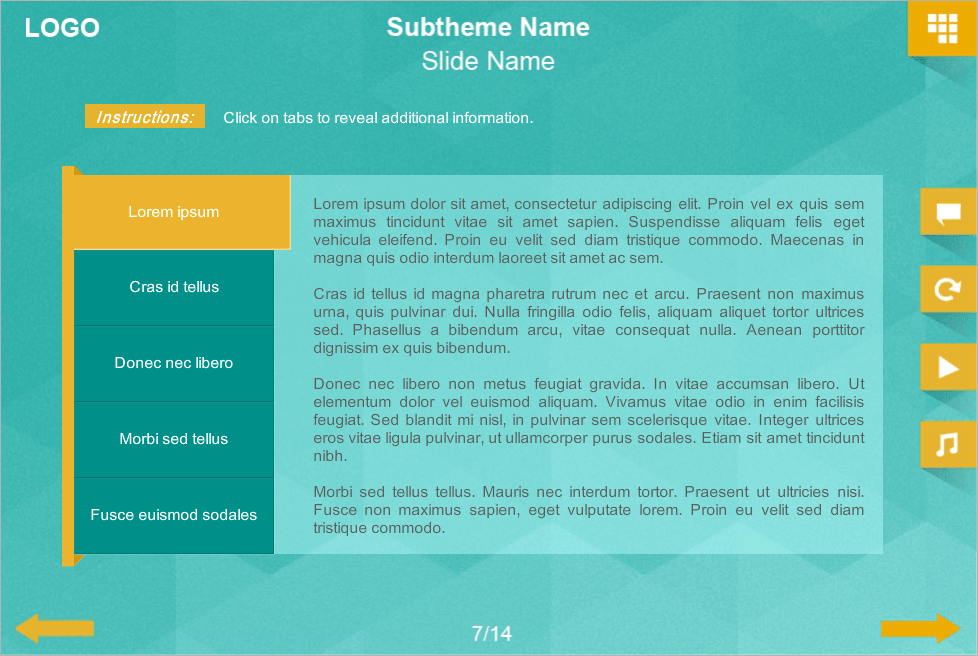 Vertical Tabs With Turquoise Background — Storyline Template-0