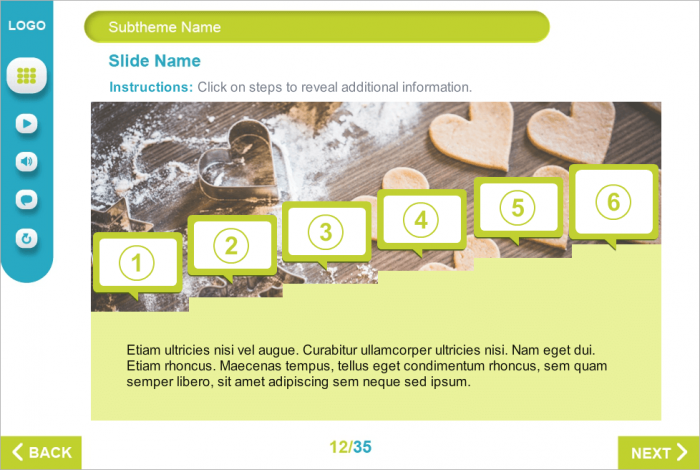 Training Materials on Light-Green Fond — Articulate Storyline eLearning Template
