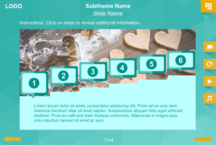 Turquoise Background — Storyline Templates for eLearning