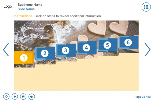 Blue Colored Steps — Articulate Storyline Templates for eLearning Courses