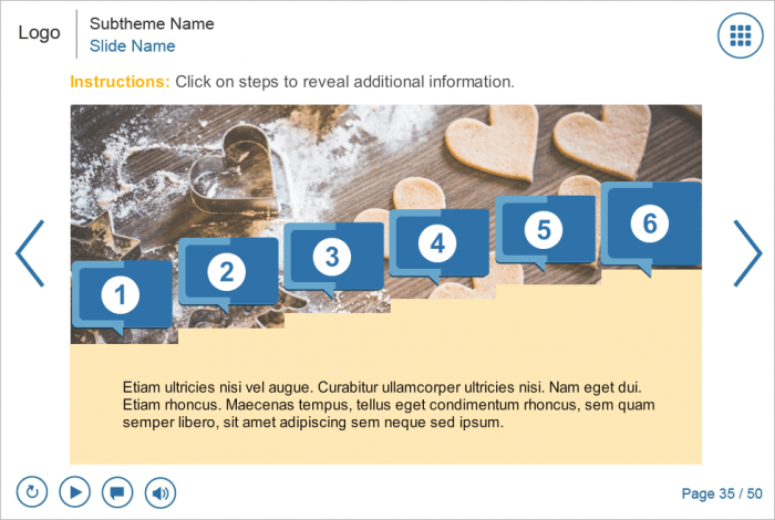 Educational Materials on Beige Background — Articulate Storyline eLearning Template