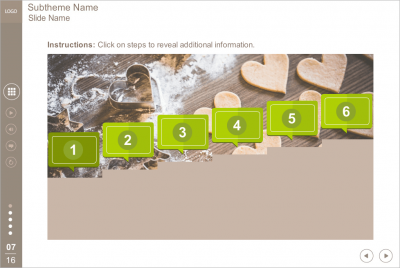 Green Colored Steps — Articulate Storyline Templates for eLearning Courses