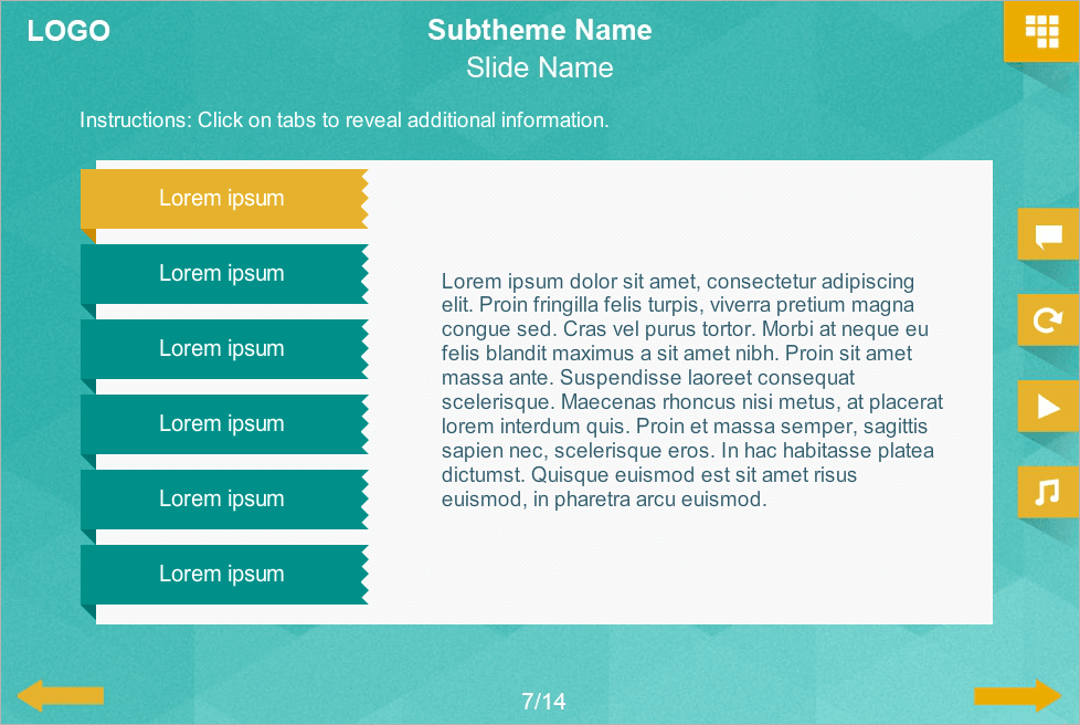 Turquoise Tabs — Storyline Template-0