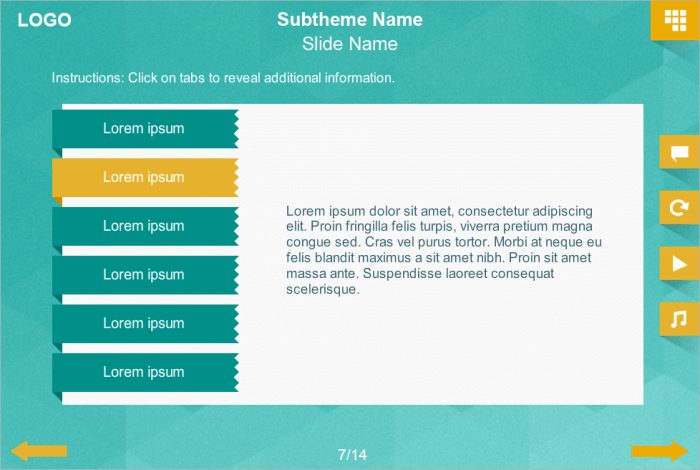 Slide with Tabs — Storyline Templates for eLearning