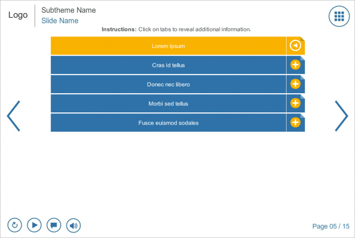 Accordion Slide Sample — Articulate Storyline Templates for eLearning Courses