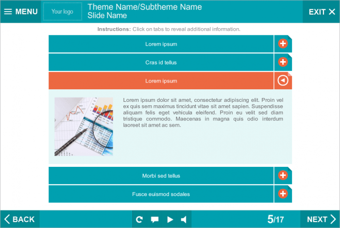 Text and Image Slide — eLearning Storyline Template