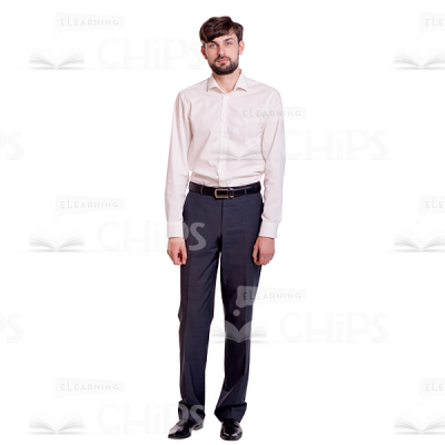 Presentable Young Man Standing Upright Cutout Image-0