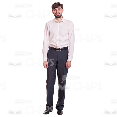 Smiling Man Standing Straight Cutout-0