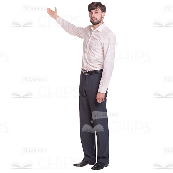 Cutout Man Character Showing Something-0 Cutout Man Character Showing Something-0