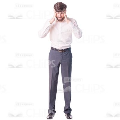 Troubled Cutout Man Character Standing-0