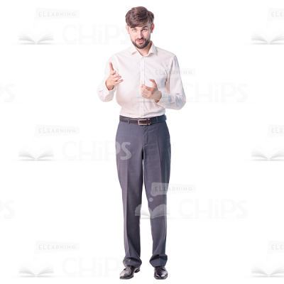 Presentable Young Man Gesticulating Cutout-0