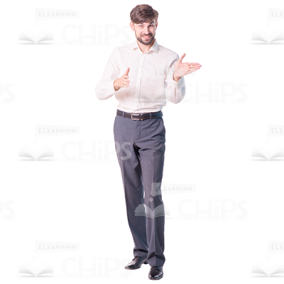 Emotional Young Man Gesticulating Cutout Image-0