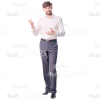 Cutout Man Character Explaining Something-0