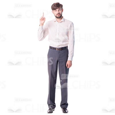 Young Man Making Attention Gesture Cutout Image-0