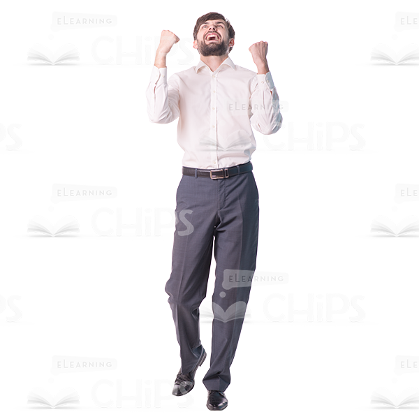 Extremely Happy Young Man Cutout Photo-0