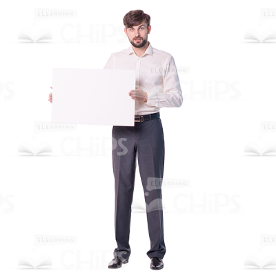 Presentable Young Man Holding Board Cutout-0