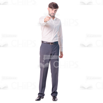 Confident Cutout Man Character Pointing At You-0