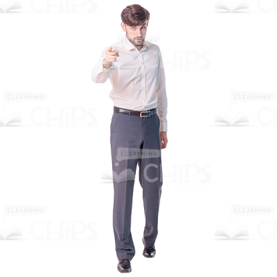 Young Man Pointing In Camera Cutout Image-0