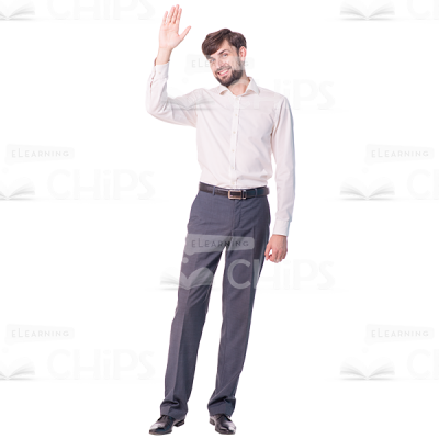 Friendly Guy Making Bye Gesture Cutout Photo-0