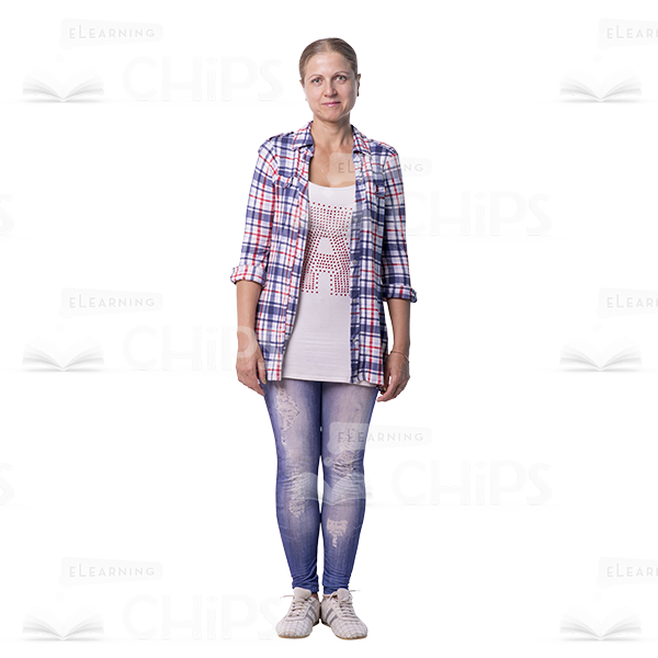 Middle-Aged Woman Cutout Image-0