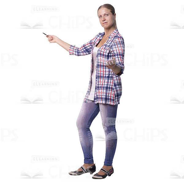 Presenting Mid Aged Woman Cutout Image-0