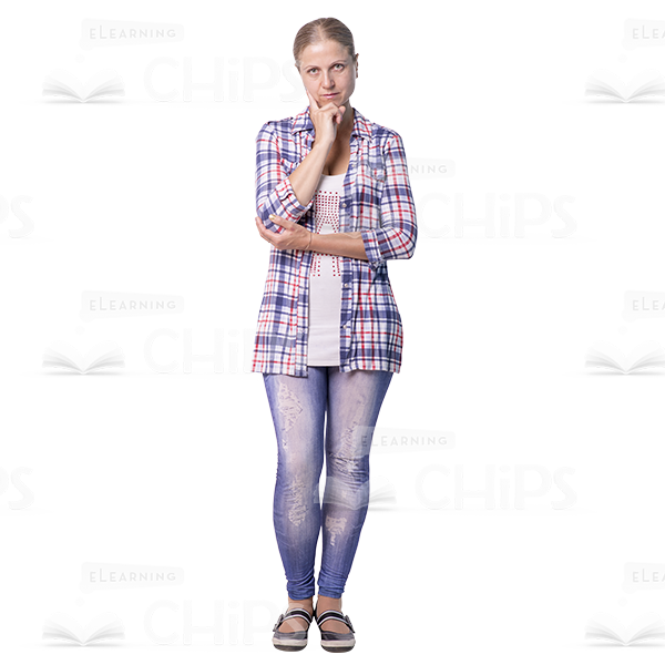 Focused Mid Aged Woman Cutout Image-0