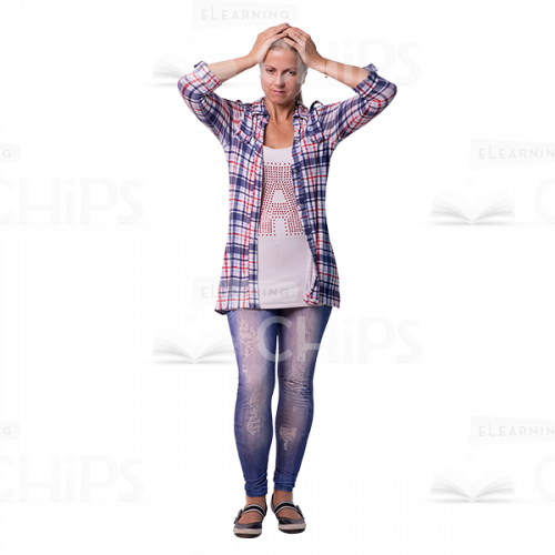 Confused Mid Aged Woman Cutout Character -0