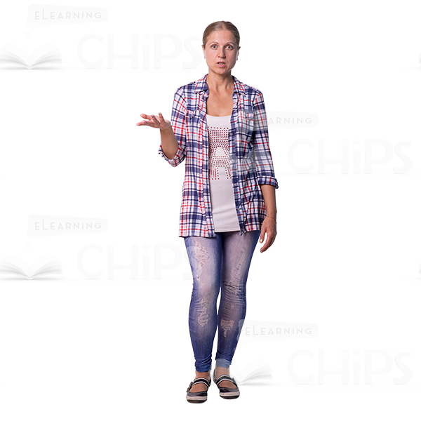 Surprised Mid Aged Woman Cutout Photo-0