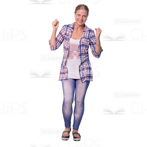 Cutout Photo Of Emotional Mid Aged Woman-0