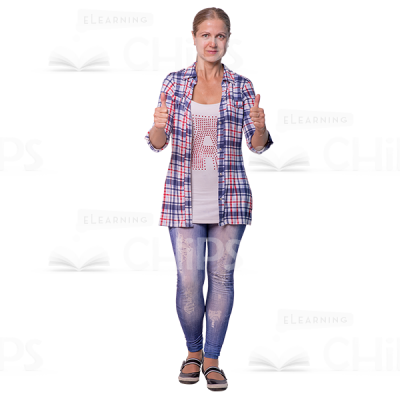 Mid Aged Woman Approving Something Cutout Photo-0
