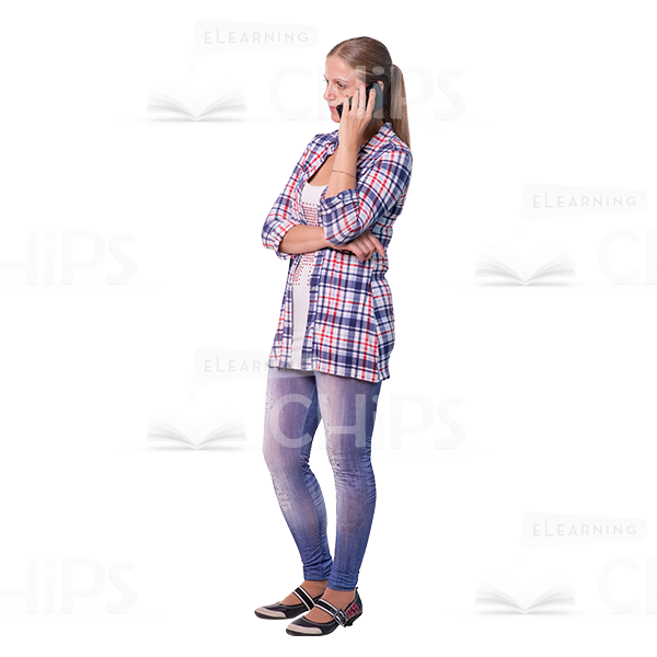 Thoughtful Mid Aged Woman During Phone Call Cutout-0