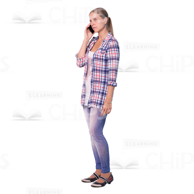 Upset Mid Aged Woman During Phone Call Cutout Photo-0