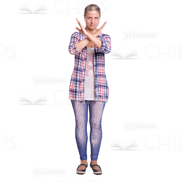 Mid Aged Woman Crossing Hands Cutout Image-0
