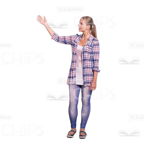 MId Aged Woman Presenting Cutout Photo-0