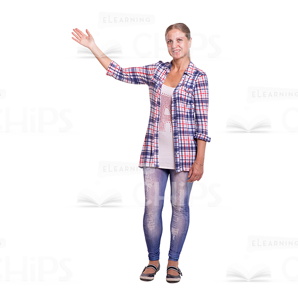 Smiling Mid Aged Woman Showing Cutout Image-0 Smiling Mid Aged Woman Showing Cutout Image-0