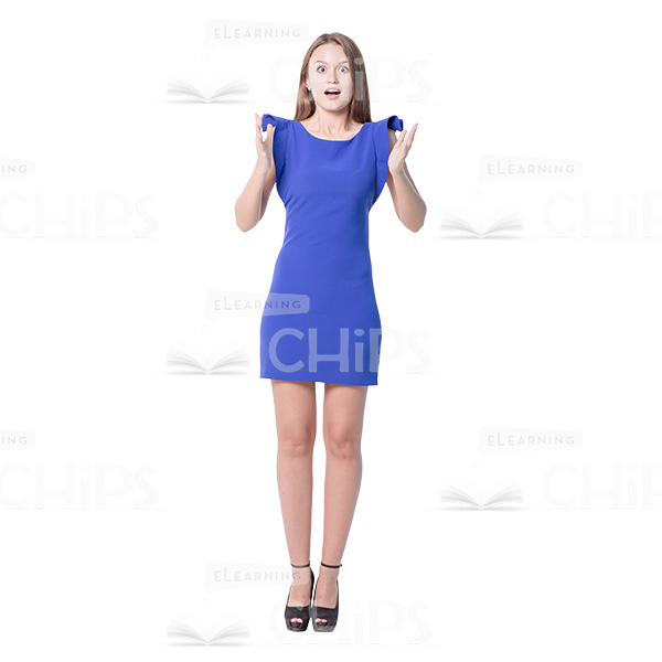 Excited Young Woman Cutout Character -0