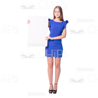 Glamorous Young Girl With Board Cutout Image-0
