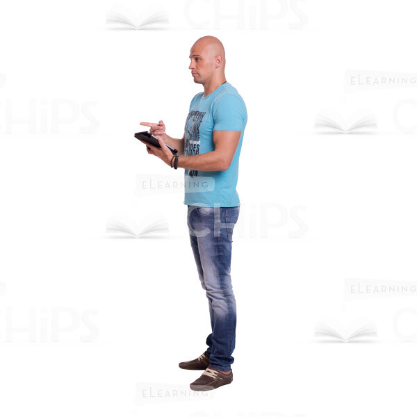 Half-Turned Man With Tablet Cutout Photo-0